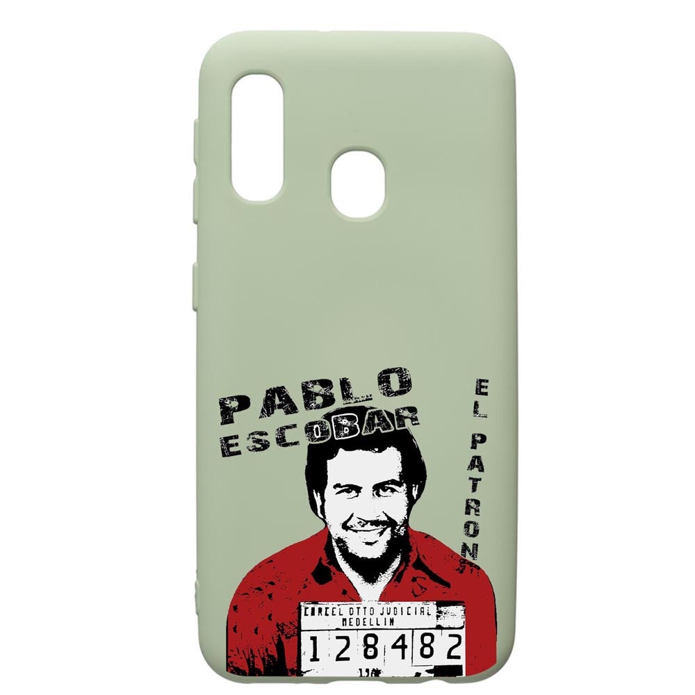 Husa de protectie Samsung Galaxy A20e, Narcos, silicon, cu interiorul din material textil, protectie camera, Beryl, PGR444