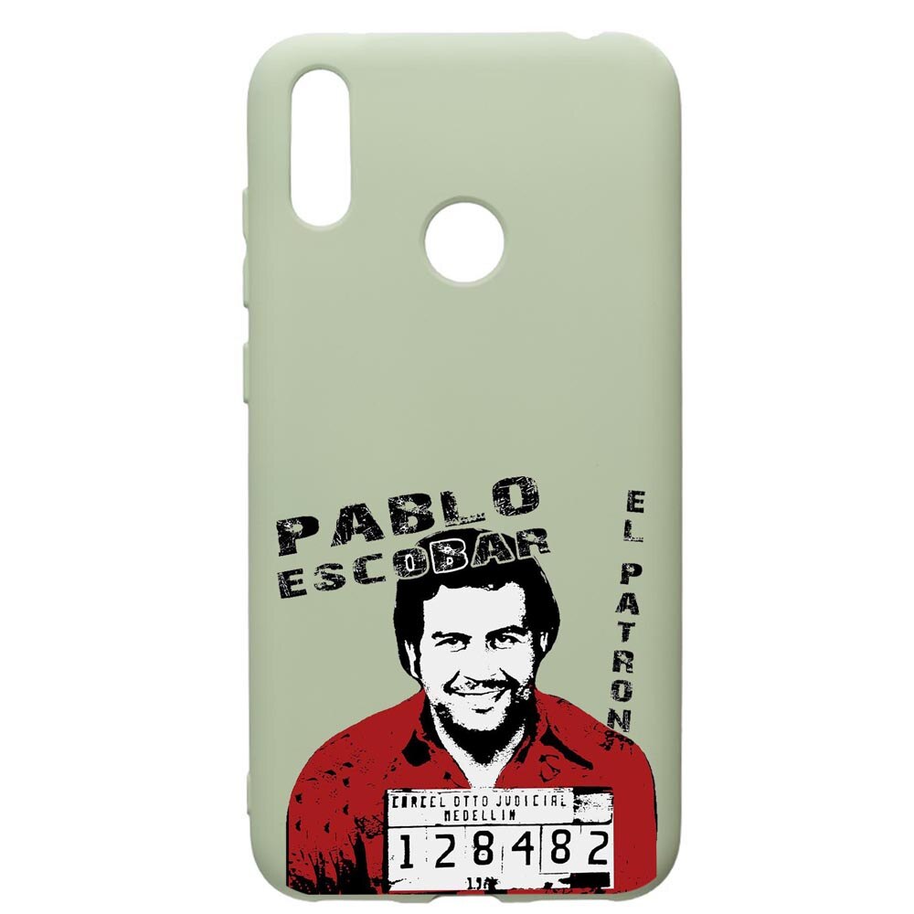 Husa de protectie Huawei Y7 2019, Narcos, silicon, cu interiorul din material textil, protectie camera, Beryl, PGR444