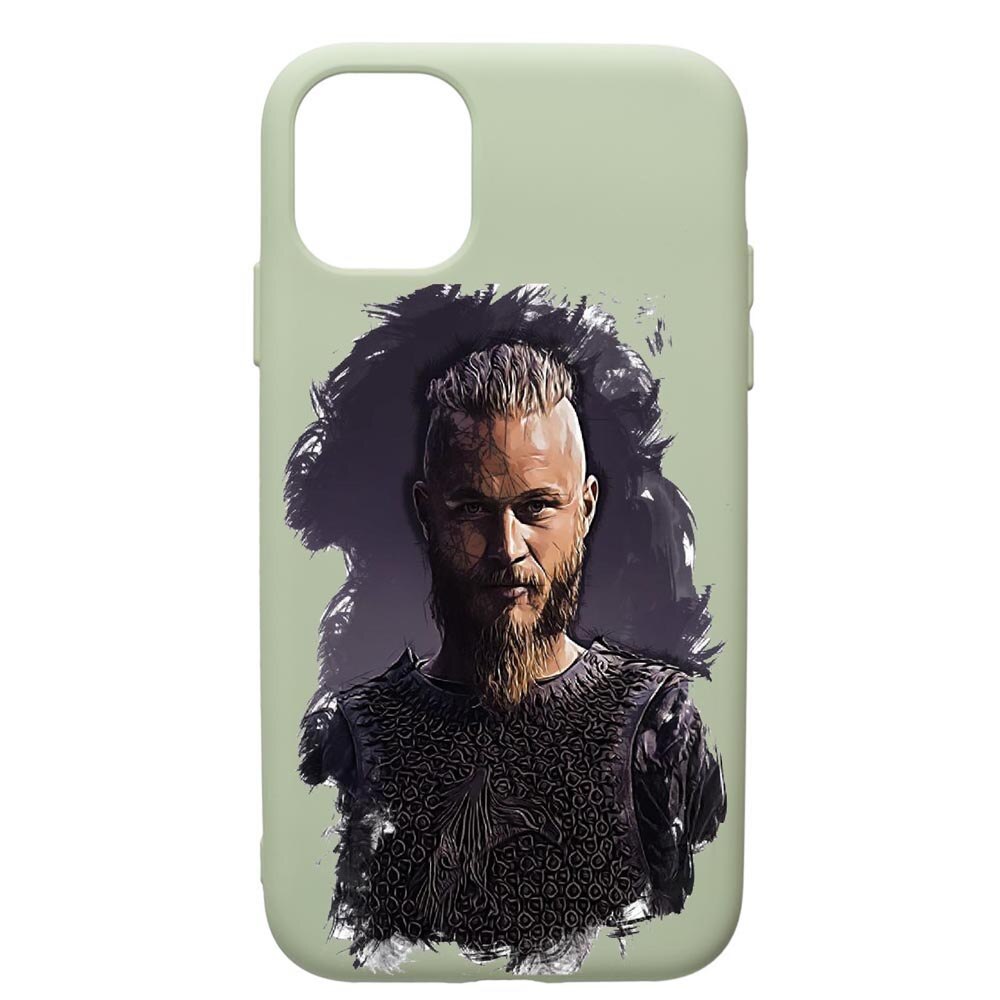 Husa de protectie Apple iPhone 11, Vikings Ragnar Lothbrok, silicon, cu interiorul din material textil, protectie camera, Beryl, PGR452