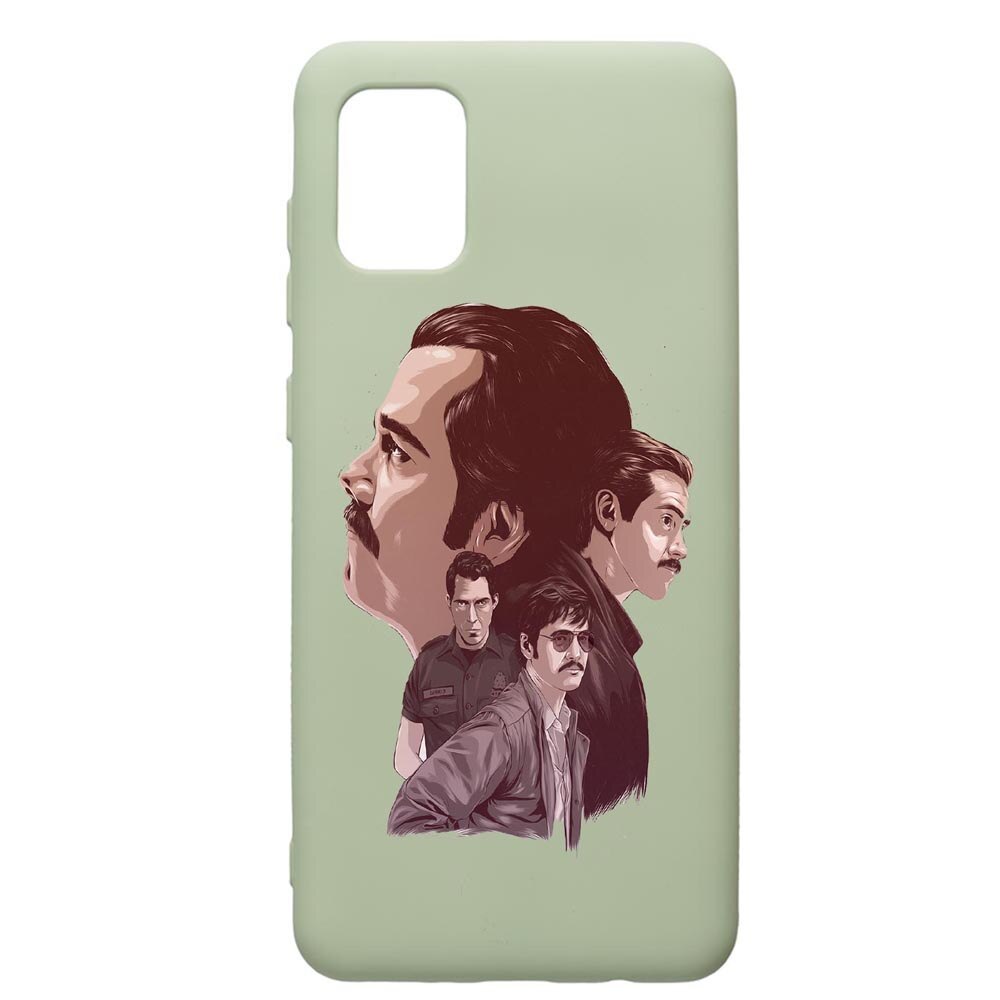 Husa de protectie Samsung Galaxy A31, Narcos, silicon, cu interiorul din material textil, protectie camera, Beryl, PGR448