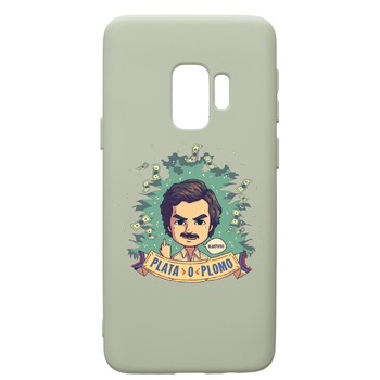 Husa de protectie Samsung Galaxy S9, Narcos Pablo Escobar, silicon, cu interiorul din material textil, protectie camera, Beryl, PGR447 Husa de protectie Samsung Galaxy S9, Narcos Pablo Escobar, silicon, cu interiorul din material textil, protectie camera, Beryl, PGR447
