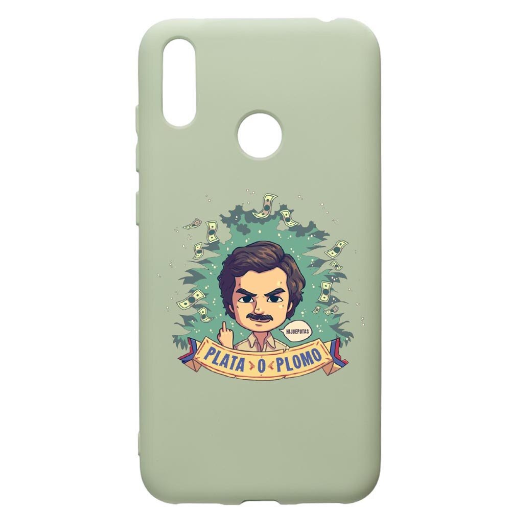 Husa de protectie Huawei Y7 2019, Narcos Pablo Escobar, silicon, cu interiorul din material textil, protectie camera, Beryl, PGR447