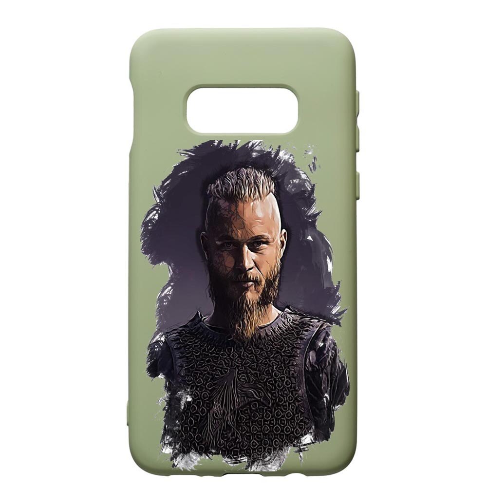 Husa de protectie Samsung Galaxy S10, Vikings Ragnar Lothbrok, silicon, cu interiorul din material textil, protectie camera, Beryl, PGR452