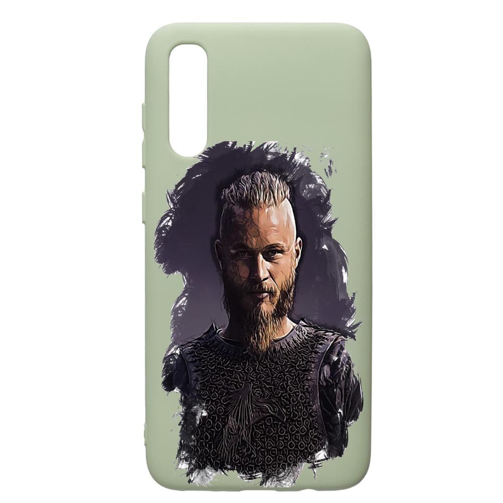 Husa de protectie Samsung Galaxy A70, Vikings Ragnar Lothbrok, silicon, cu interiorul din material textil, protectie camera, Beryl, PGR452