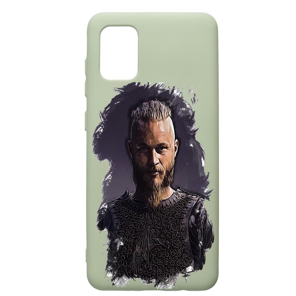 Husa de protectie Samsung Galaxy A41, Vikings Ragnar Lothbrok, silicon, cu interiorul din material textil, protectie camera, Beryl, PGR452