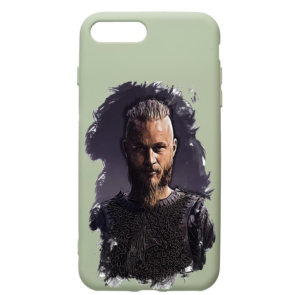 Husa de protectie Apple iPhone 8 Plus / iPhone 7 Plus, Vikings Ragnar Lothbrok, silicon, cu interiorul din material textil, protectie camera, Beryl, PGR452