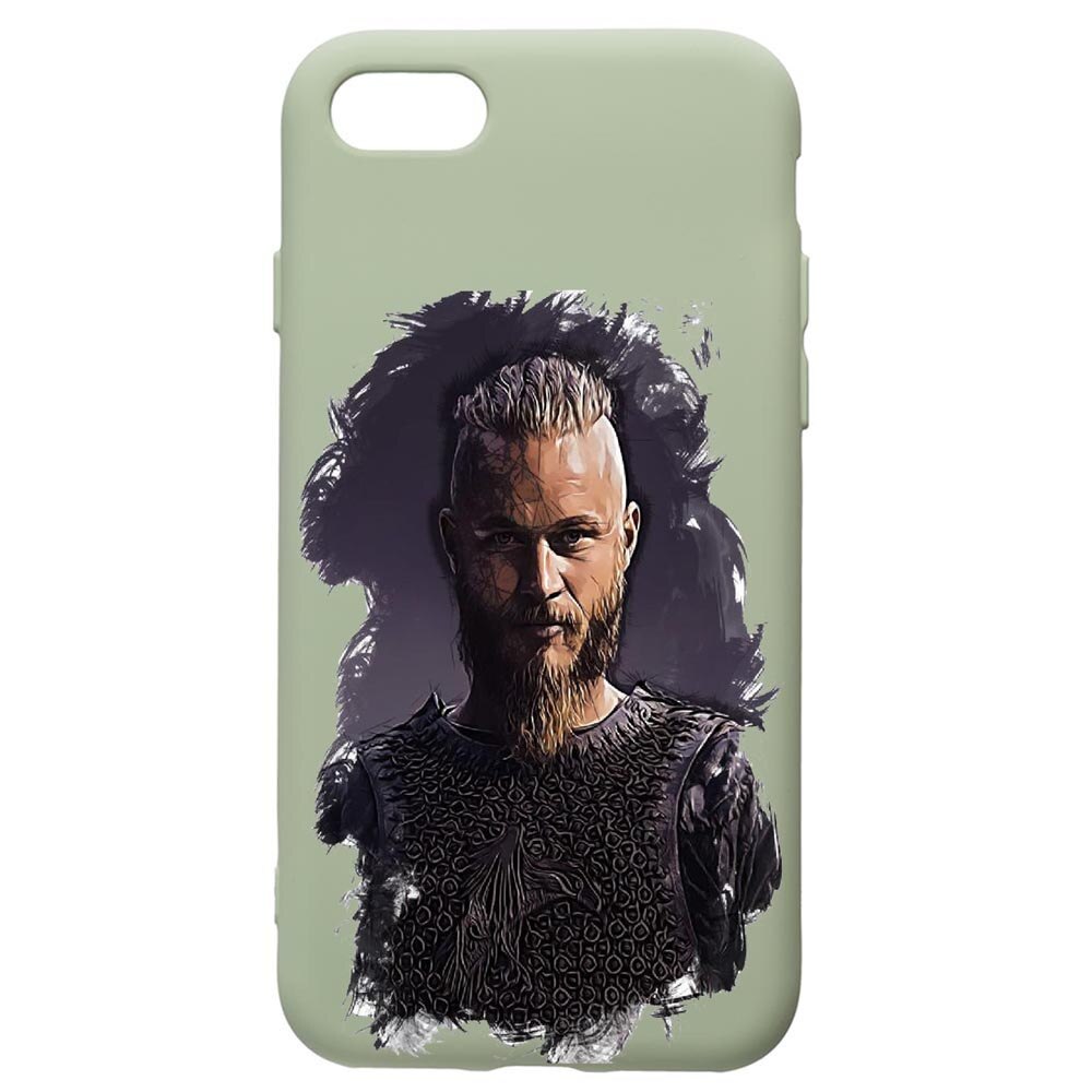 Husa de protectie Apple iPhone SE 2 / iPhone 8 / iPhone 7, Vikings Ragnar Lothbrok, silicon, cu interiorul din material textil, protectie camera, Beryl, PGR452