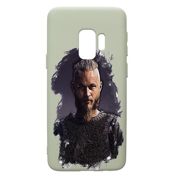 Husa de protectie Samsung Galaxy S9, Vikings Ragnar Lothbrok, silicon, cu interiorul din material textil, protectie camera, Beryl, PGR452 Husa de protectie Samsung Galaxy S9, Vikings Ragnar Lothbrok, silicon, cu interiorul din material textil, protectie camera, Beryl, PGR452