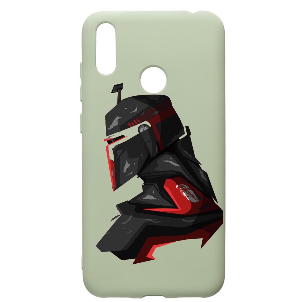 Husa de protectie Huawei Y7 2019, Star Wars The Mandalorian, silicon, cu interiorul din material textil, protectie camera, Beryl, PGR456