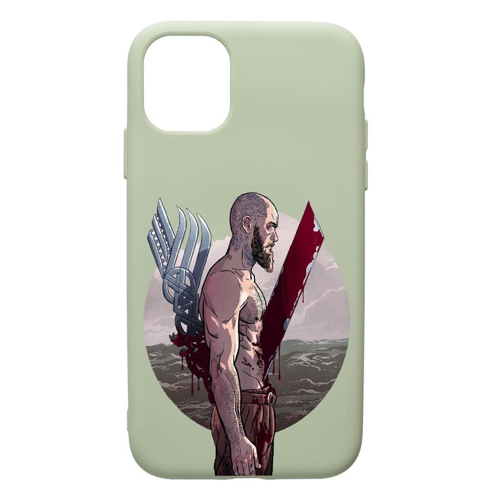 Husa de protectie Apple iPhone 12 Mini, Vikings Ragnar Lothbrok, silicon, cu interiorul din material textil, protectie camera, Beryl, PGR455