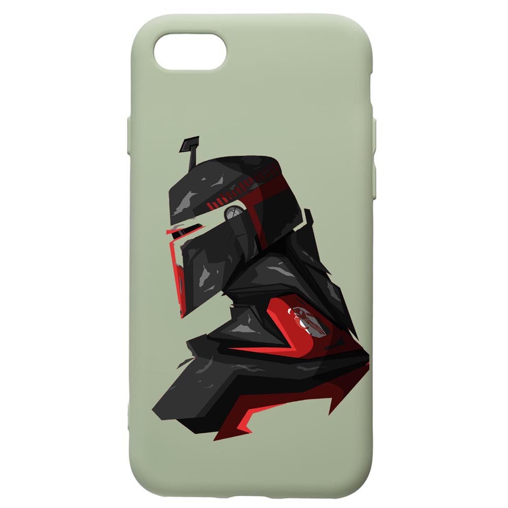 Husa de protectie Apple iPhone SE 2 / iPhone 8 / iPhone 7, Star Wars The Mandalorian, silicon, cu interiorul din material textil, protectie camera, Beryl, PGR456