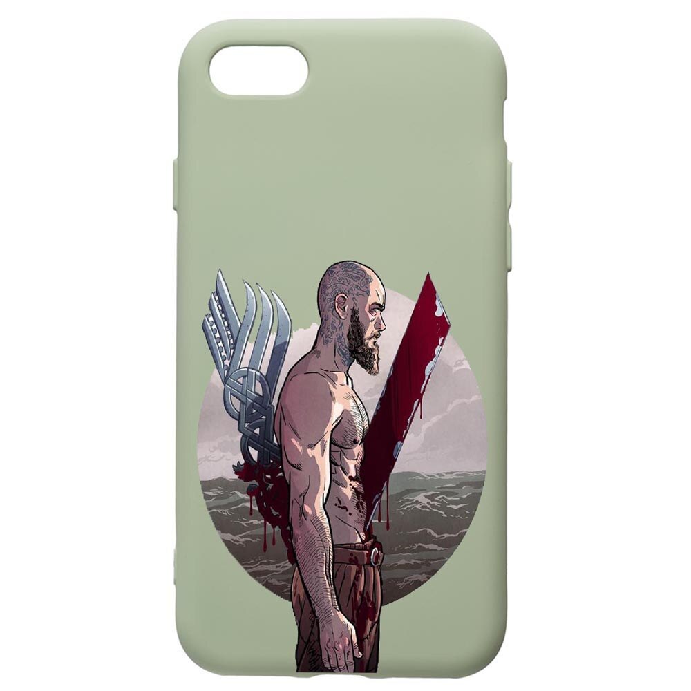 Husa de protectie Apple iPhone SE 2 / iPhone 8 / iPhone 7, Vikings Ragnar Lothbrok, silicon, cu interiorul din material textil, protectie camera, Beryl, PGR455