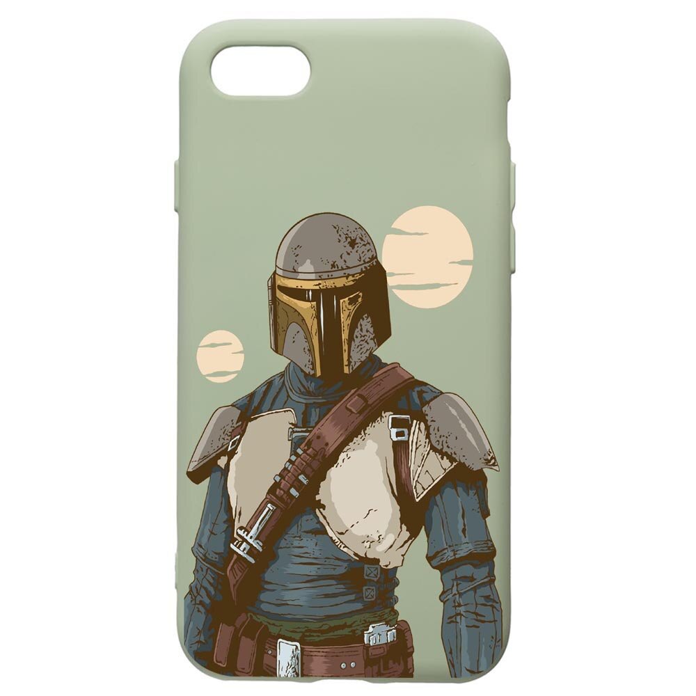 Husa de protectie Apple iPhone SE 2 / iPhone 8 / iPhone 7, Star Wars The Mandalorian, silicon, cu interiorul din material textil, protectie camera, Beryl, PGR461