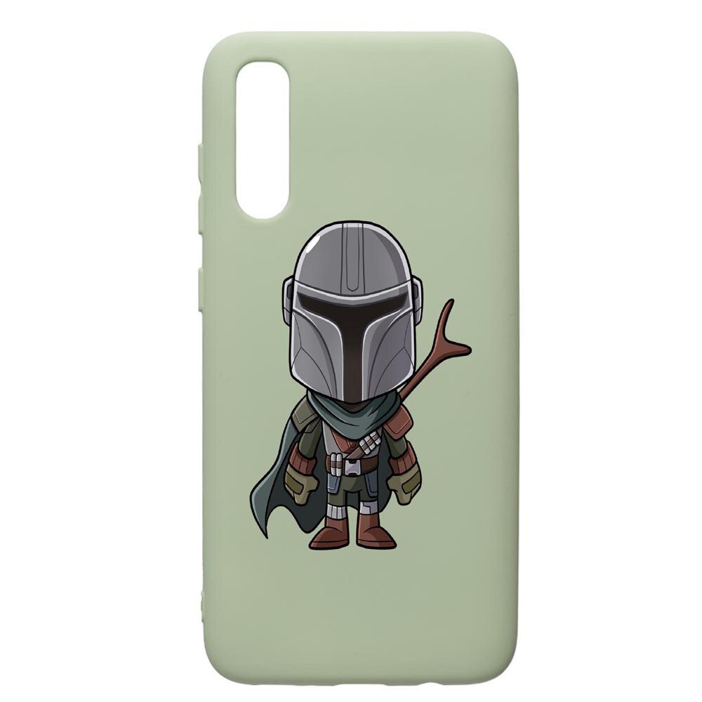 Husa de protectie Samsung Galaxy A70, Star Wars The Mandalorian, silicon, cu interiorul din material textil, protectie camera, Beryl, PGR462