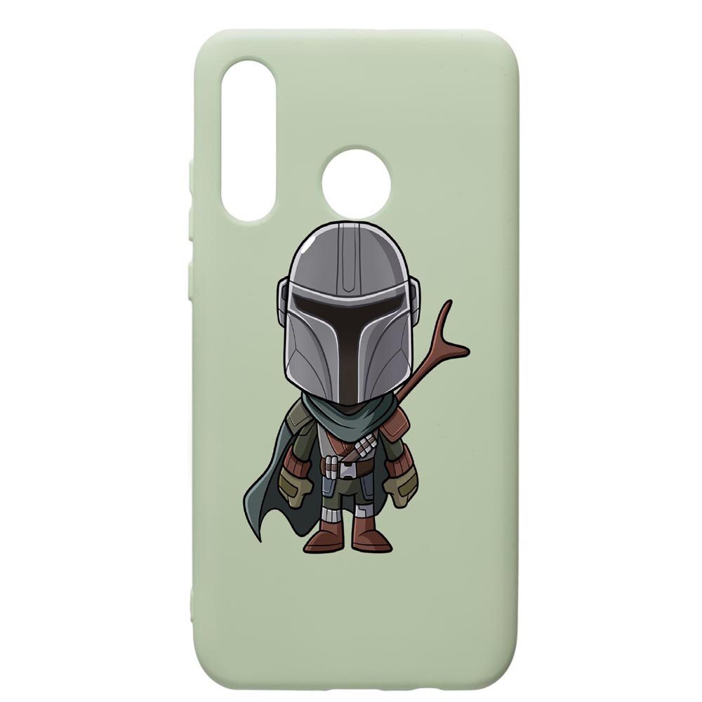 Husa de protectie Huawei P30 Lite, Star Wars The Mandalorian, silicon, cu interiorul din material textil, protectie camera, Beryl, PGR462