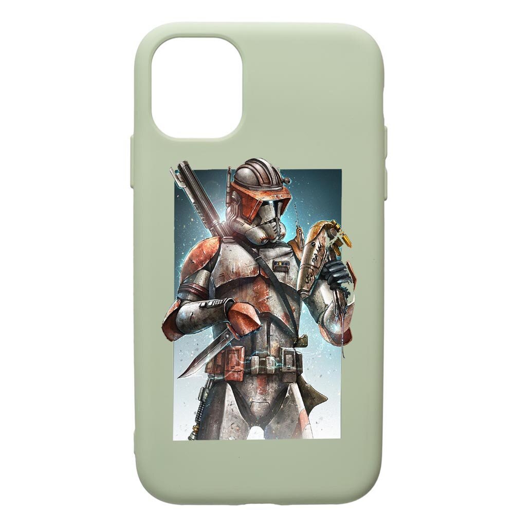 Husa de protectie Apple iPhone 11, Star Wars The Mandalorian, silicon, cu interiorul din material textil, protectie camera, Beryl, PGR464