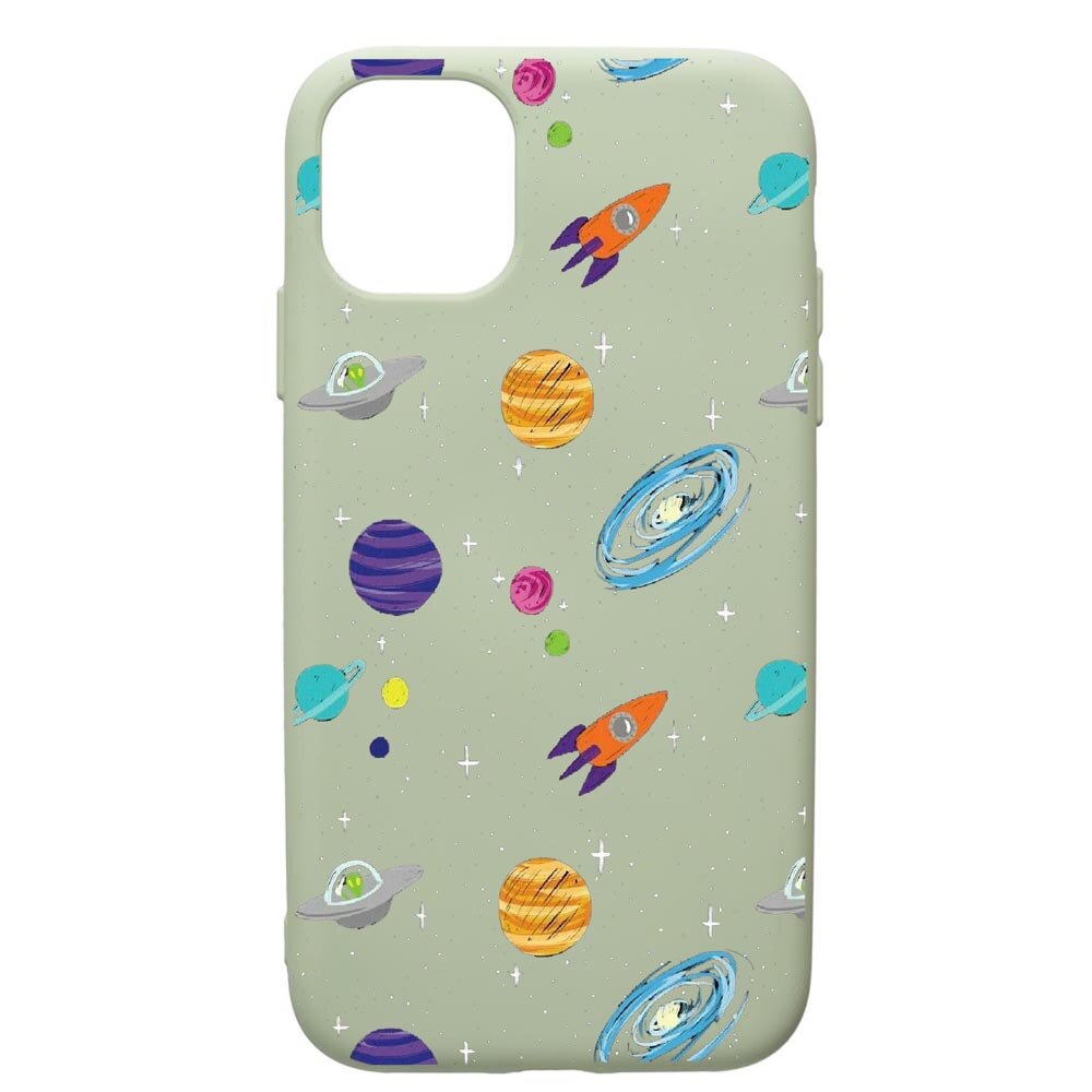 Husa de protectie Apple iPhone 12 Pro Max, Universe, Planets, silicon, cu interiorul din material textil, protectie camera, Beryl, PGR466