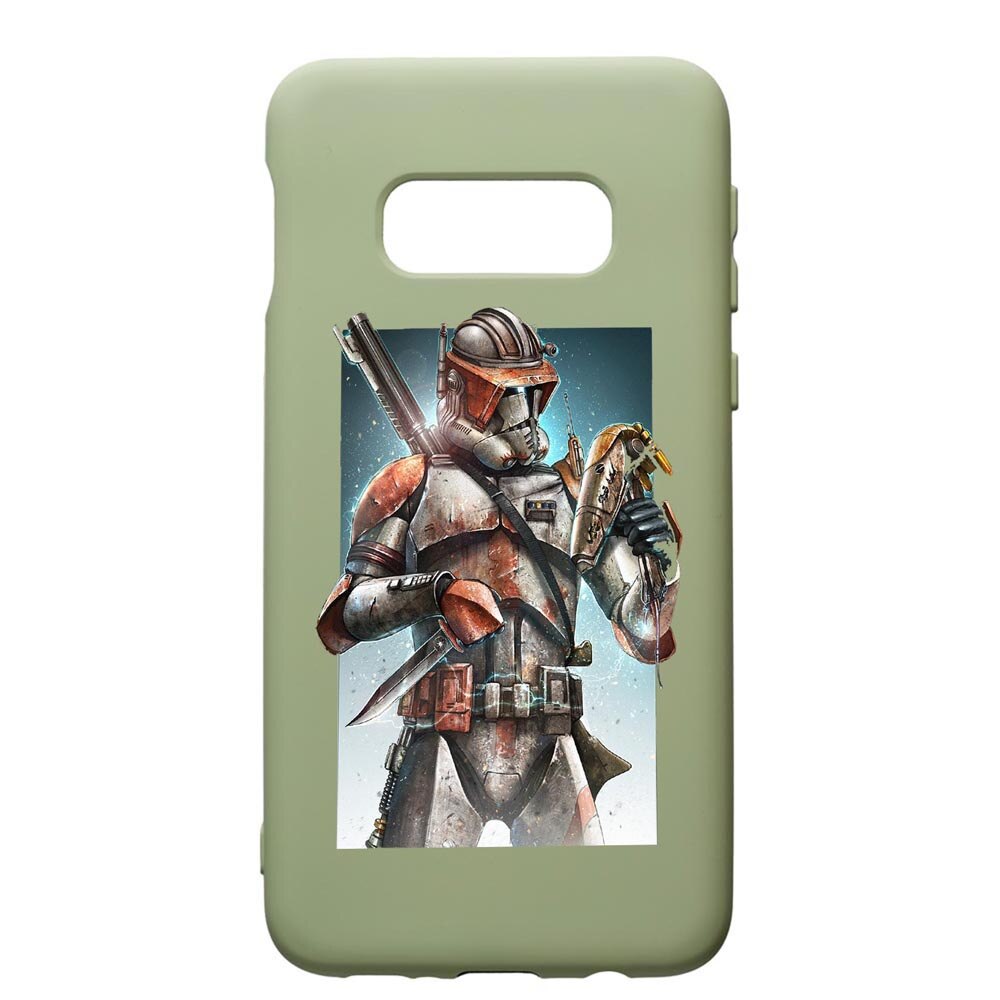 Husa de protectie Samsung Galaxy S10E, Star Wars The Mandalorian, silicon, cu interiorul din material textil, protectie camera, Beryl, PGR464