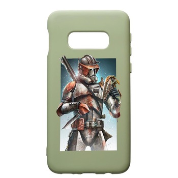 Husa de protectie Samsung Galaxy S10E, Star Wars The Mandalorian, silicon, cu interiorul din material textil, protectie camera, Beryl, PGR464 Husa de protectie Samsung Galaxy S10E, Star Wars The Mandalorian, silicon, cu interiorul din material textil, protectie camera, Beryl, PGR464