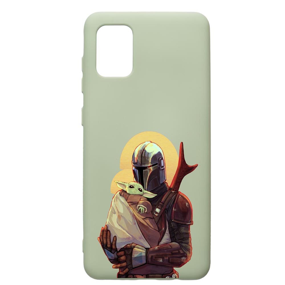 Husa de protectie Samsung Galaxy A41, Star Wars The Mandalorian, silicon, cu interiorul din material textil, protectie camera, Beryl, PGR465