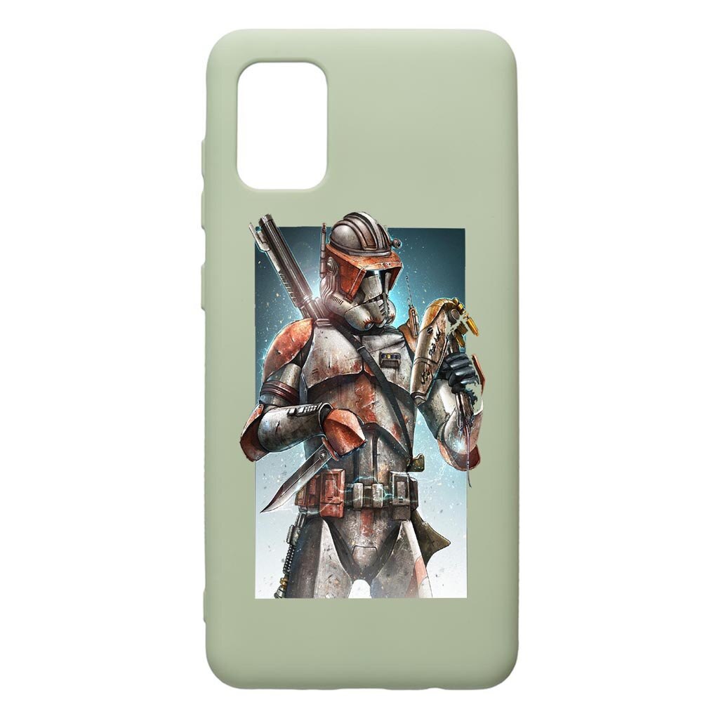 Husa de protectie Samsung Galaxy A31, Star Wars The Mandalorian, silicon, cu interiorul din material textil, protectie camera, Beryl, PGR464