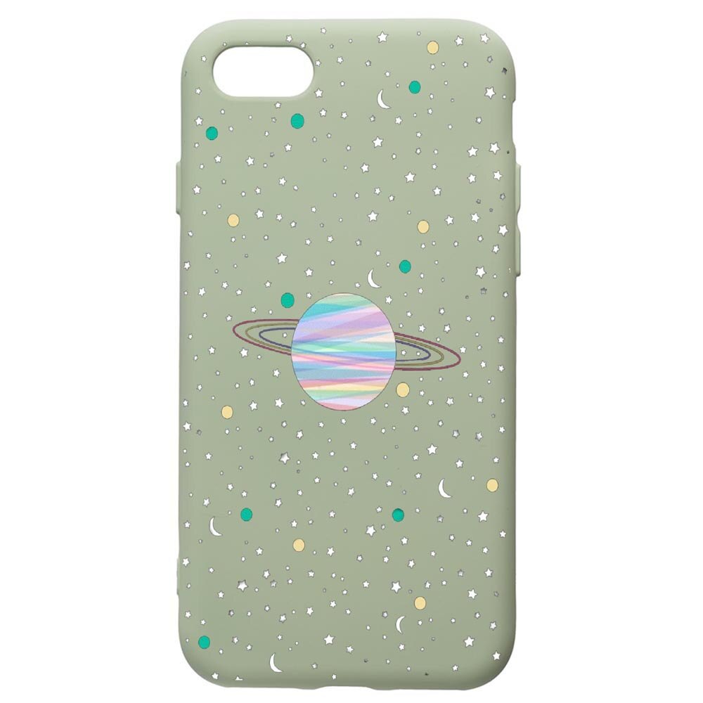 Husa de protectie Apple iPhone SE 2 / iPhone 8 / iPhone 7, Universe, Planets, silicon, cu interiorul din material textil, protectie camera, Beryl, PGR468