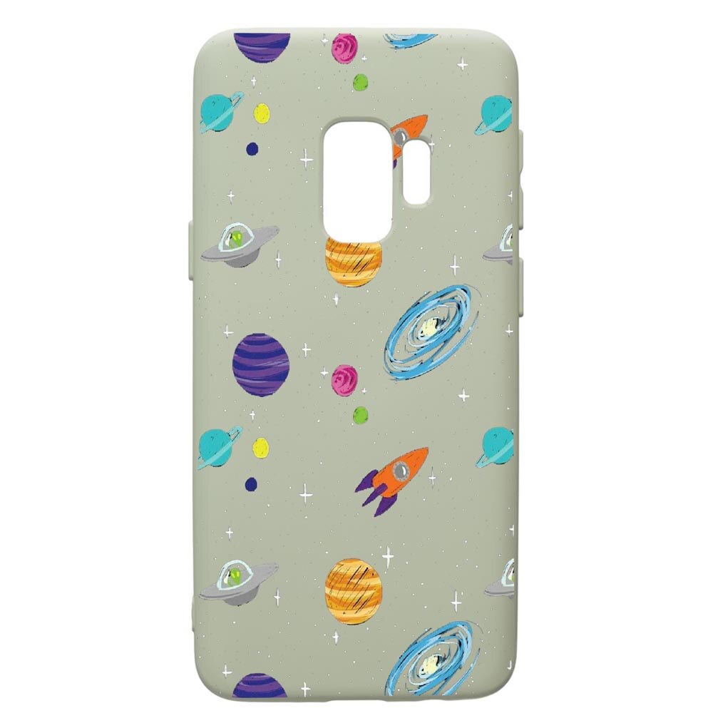 Husa de protectie Samsung Galaxy S9, Universe, Planets, silicon, cu interiorul din material textil, protectie camera, Beryl, PGR466