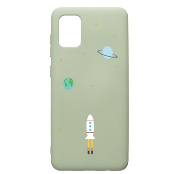 Husa de protectie Samsung Galaxy A71, Universe, Spacecraft, silicon, cu interiorul din material textil, protectie camera, Beryl, PGR471 Husa de protectie Samsung Galaxy A71, Universe, Spacecraft, silicon, cu interiorul din material textil, protectie camera, Beryl, PGR471