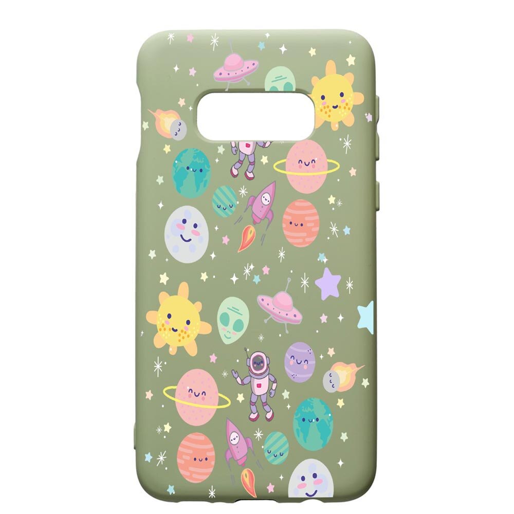 Husa de protectie Samsung Galaxy S10E, Universe, UFO, silicon, cu interiorul din material textil, protectie camera, Beryl, PGR473