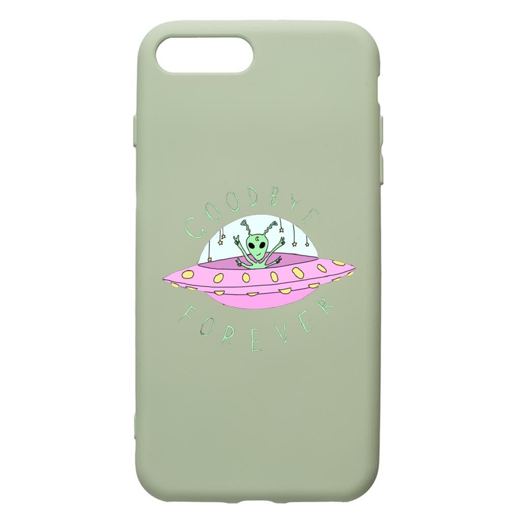 Husa de protectie Apple iPhone 8 Plus / iPhone 7 Plus, Universe, UFO, silicon, cu interiorul din material textil, protectie camera, Beryl, PGR474