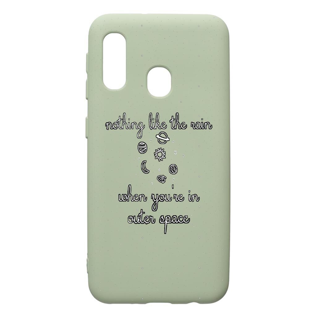 Husa de protectie Samsung Galaxy A40, Universe, silicon, cu interiorul din material textil, protectie camera, Beryl, PGR475
