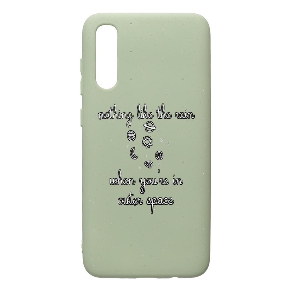 Husa de protectie Samsung Galaxy A70, Universe, silicon, cu interiorul din material textil, protectie camera, Beryl, PGR475