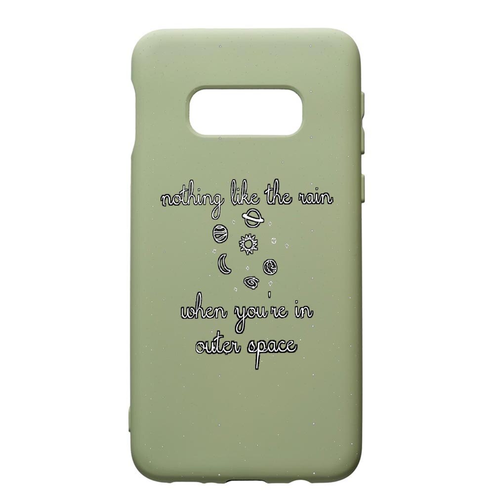 Husa de protectie Samsung Galaxy S10, Universe, silicon, cu interiorul din material textil, protectie camera, Beryl, PGR475