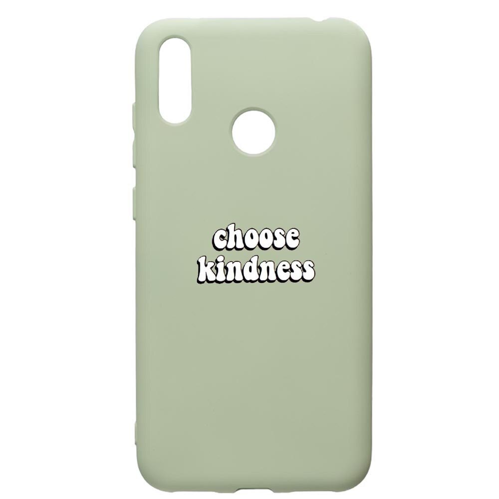 Husa de protectie Huawei Y7 2019, Kidness, silicon, cu interiorul din material textil, protectie camera, Beryl, PGR478