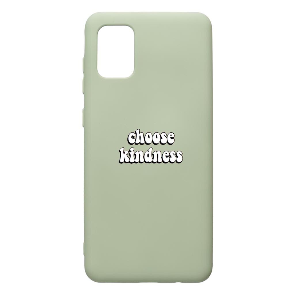 Husa de protectie Samsung Galaxy A71, Kidness, silicon, cu interiorul din material textil, protectie camera, Beryl, PGR478