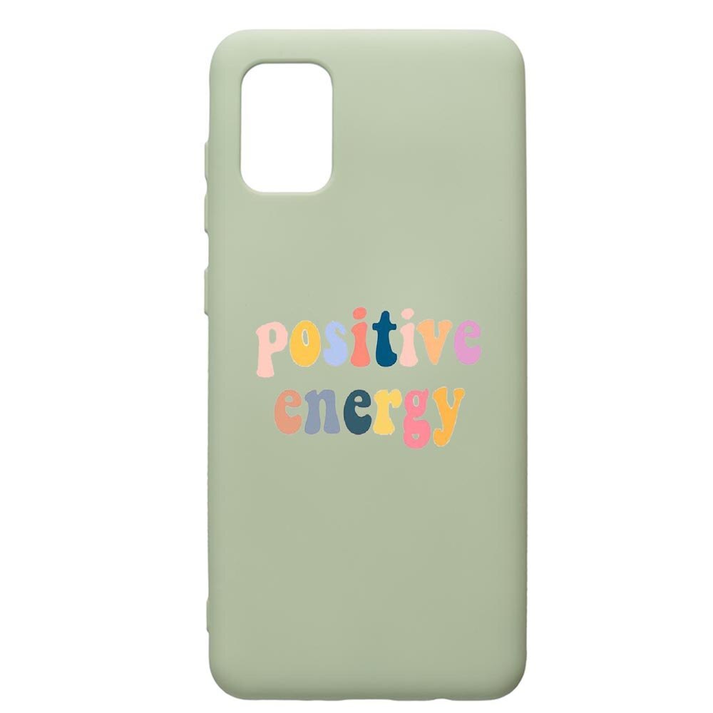 Husa de protectie Samsung Galaxy A71, Positive Energy, silicon, cu interiorul din material textil, protectie camera, Beryl, PGR479