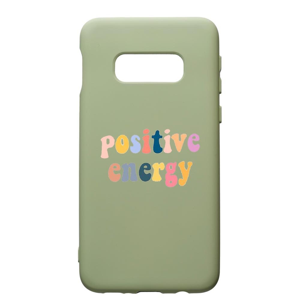 Husa de protectie Samsung Galaxy S10, Positive Energy, silicon, cu interiorul din material textil, protectie camera, Beryl, PGR479