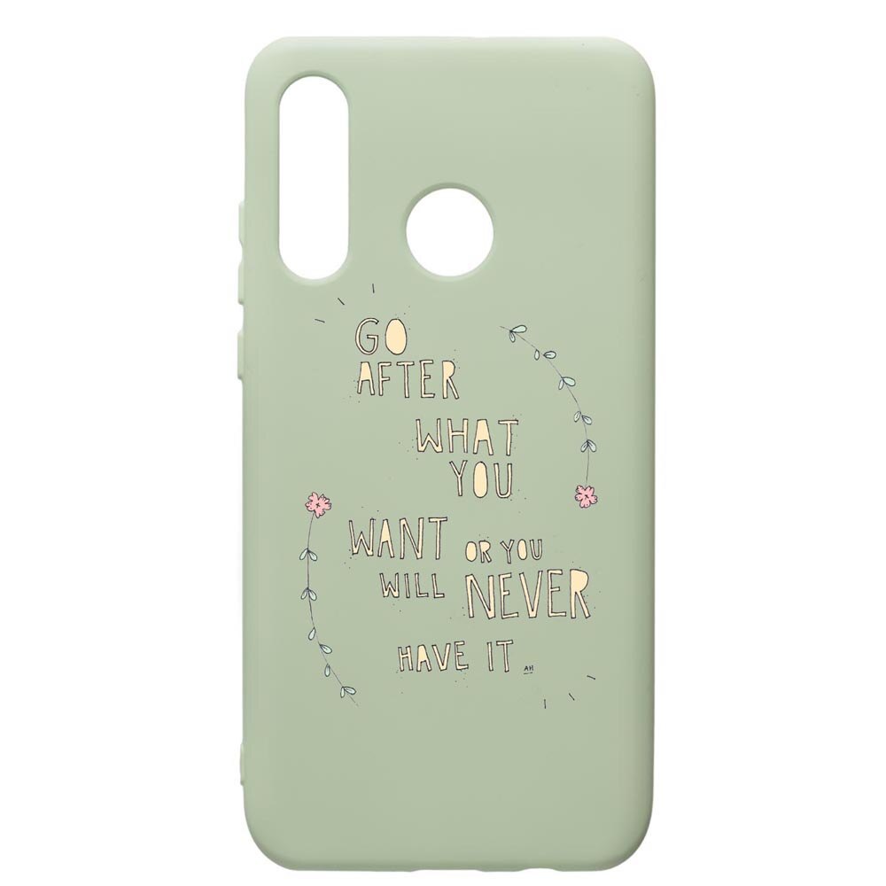 Husa de protectie Huawei P30 Lite, Be Positive, silicon, cu interiorul din material textil, protectie camera, Beryl, PGR483