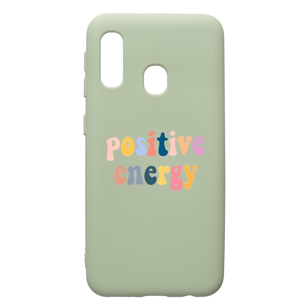 Husa de protectie Samsung Galaxy A40, Positive Energy, silicon, cu interiorul din material textil, protectie camera, Beryl, PGR479