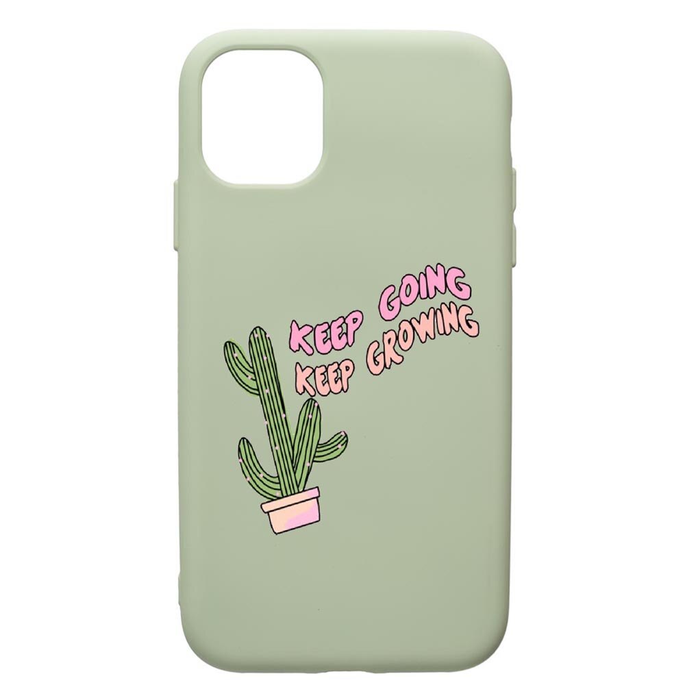 Husa de protectie Apple iPhone 11 Pro, Keep Going, silicon, cu interiorul din material textil, protectie camera, Beryl, PGR482