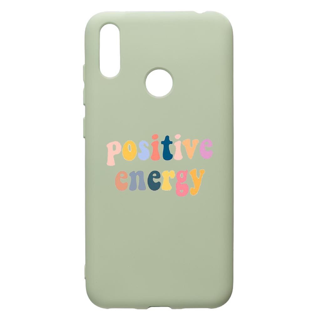 Husa de protectie Huawei Y7 2019, Positive Energy, silicon, cu interiorul din material textil, protectie camera, Beryl, PGR479