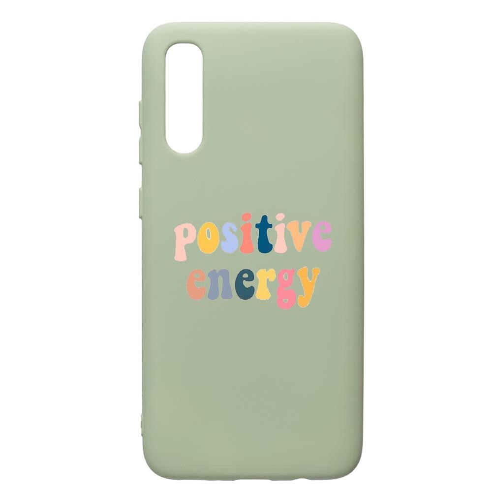 Husa de protectie Samsung Galaxy A70, Positive Energy, silicon, cu interiorul din material textil, protectie camera, Beryl, PGR479