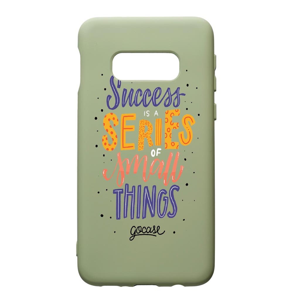 Husa de protectie Samsung Galaxy S10E, Success, silicon, cu interiorul din material textil, protectie camera, Beryl, PGR485