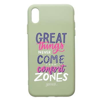 Husa de protectie Apple iPhone XS / X, Great Things, silicon, cu interiorul din material textil, protectie camera, Beryl, PGR486 Husa de protectie Apple iPhone XS / X, Great Things, silicon, cu interiorul din material textil, protectie camera, Beryl, PGR486