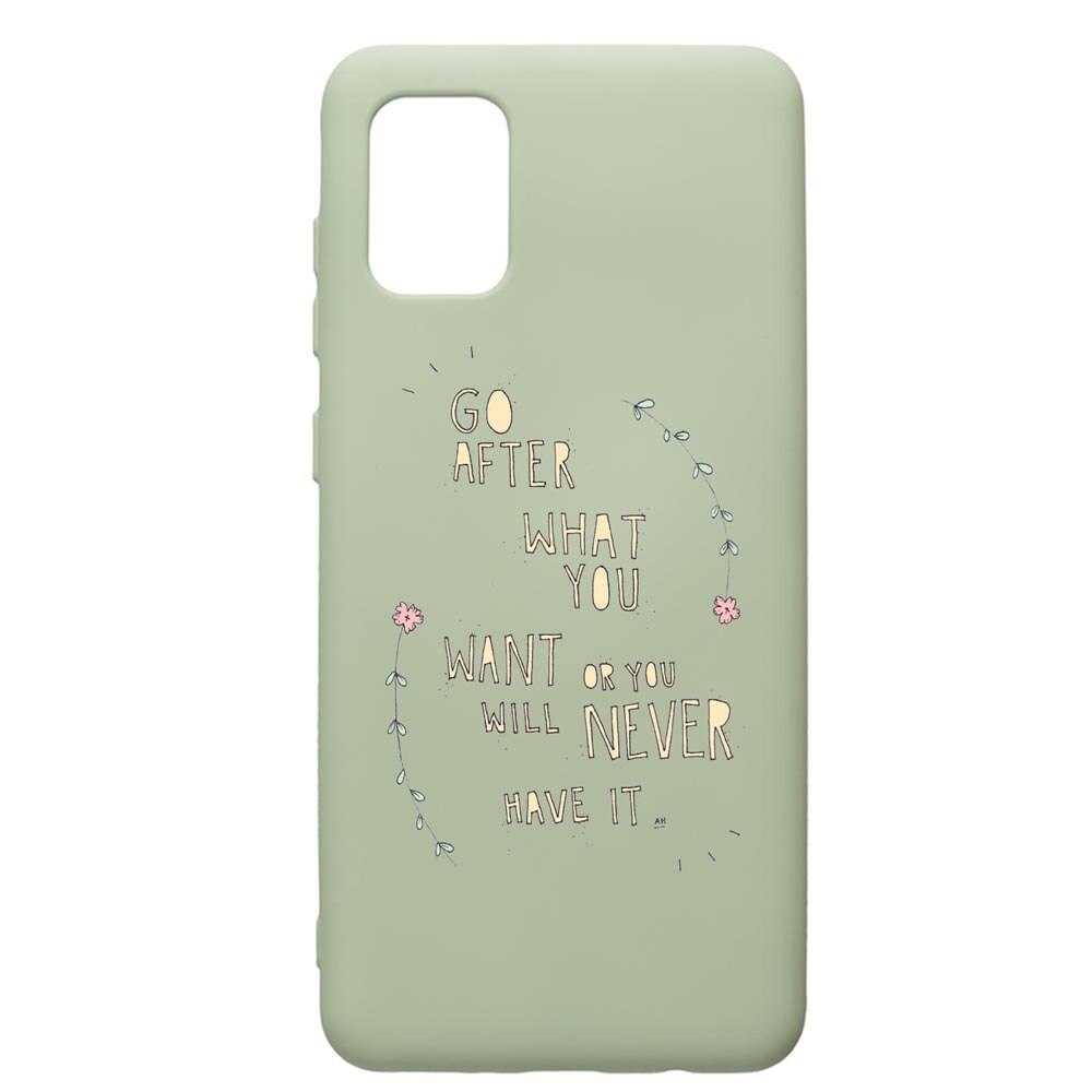 Husa de protectie Samsung Galaxy A41, Be Positive, silicon, cu interiorul din material textil, protectie camera, Beryl, PGR483