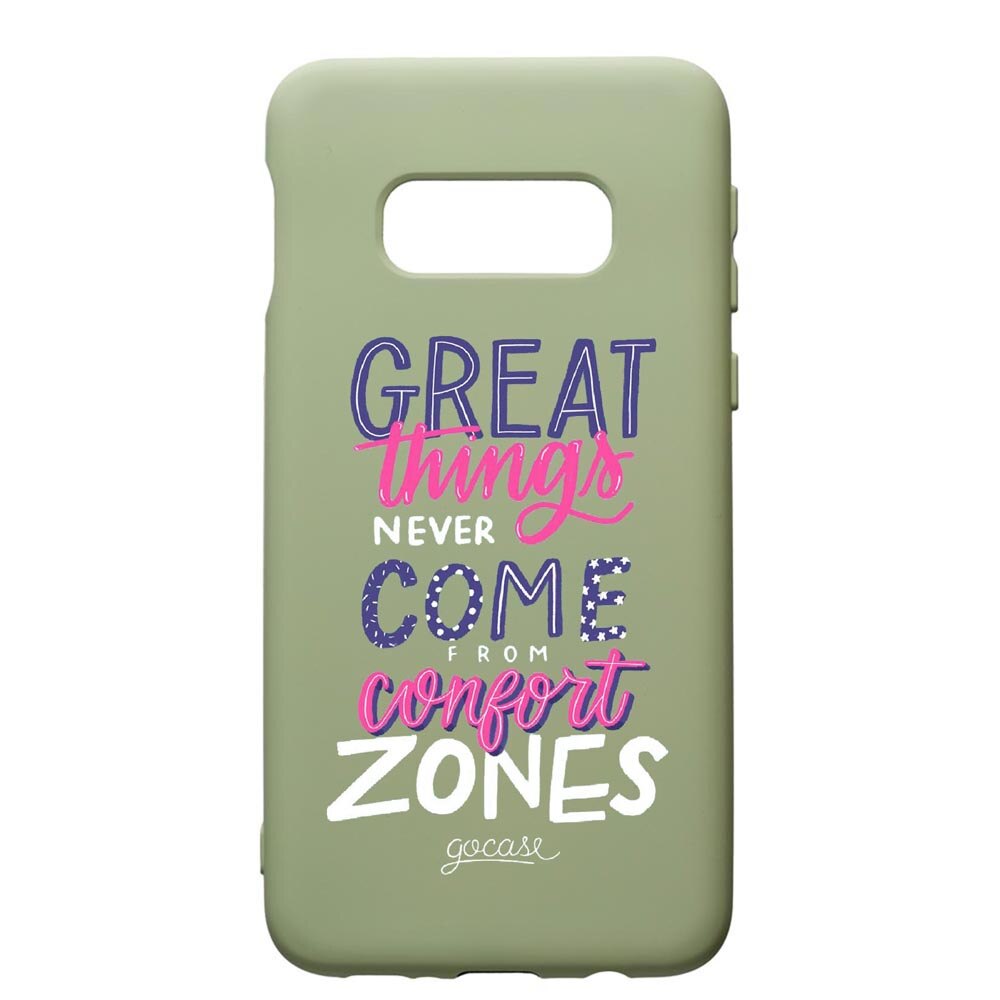 Husa de protectie Samsung Galaxy S10E, Great Things, silicon, cu interiorul din material textil, protectie camera, Beryl, PGR486