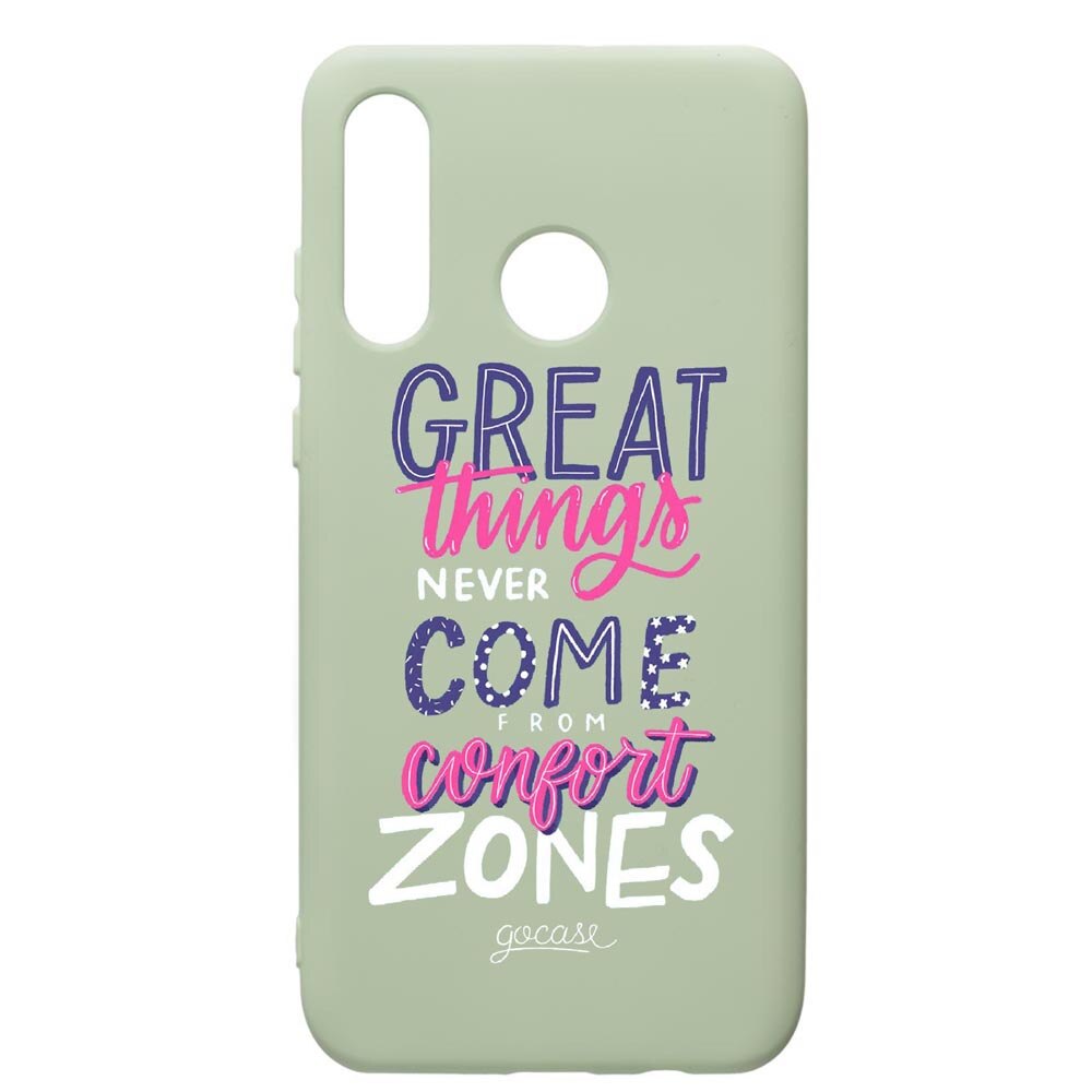 Husa de protectie Huawei P30 Lite, Great Things, silicon, cu interiorul din material textil, protectie camera, Beryl, PGR486
