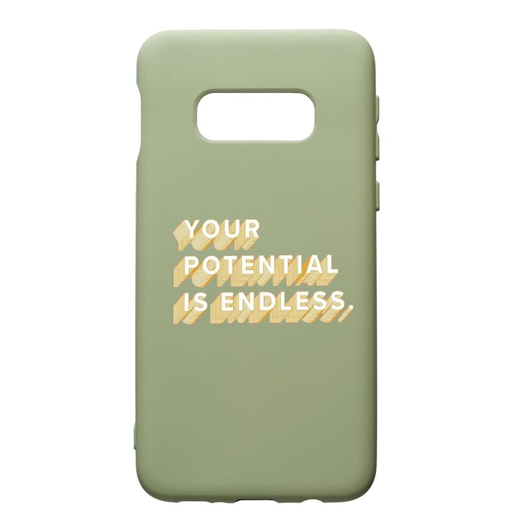 Husa de protectie Samsung Galaxy S10, Endless, silicon, cu interiorul din material textil, protectie camera, Beryl, PGR484