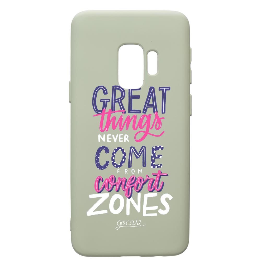 Husa de protectie Samsung Galaxy S9, Great Things, silicon, cu interiorul din material textil, protectie camera, Beryl, PGR486