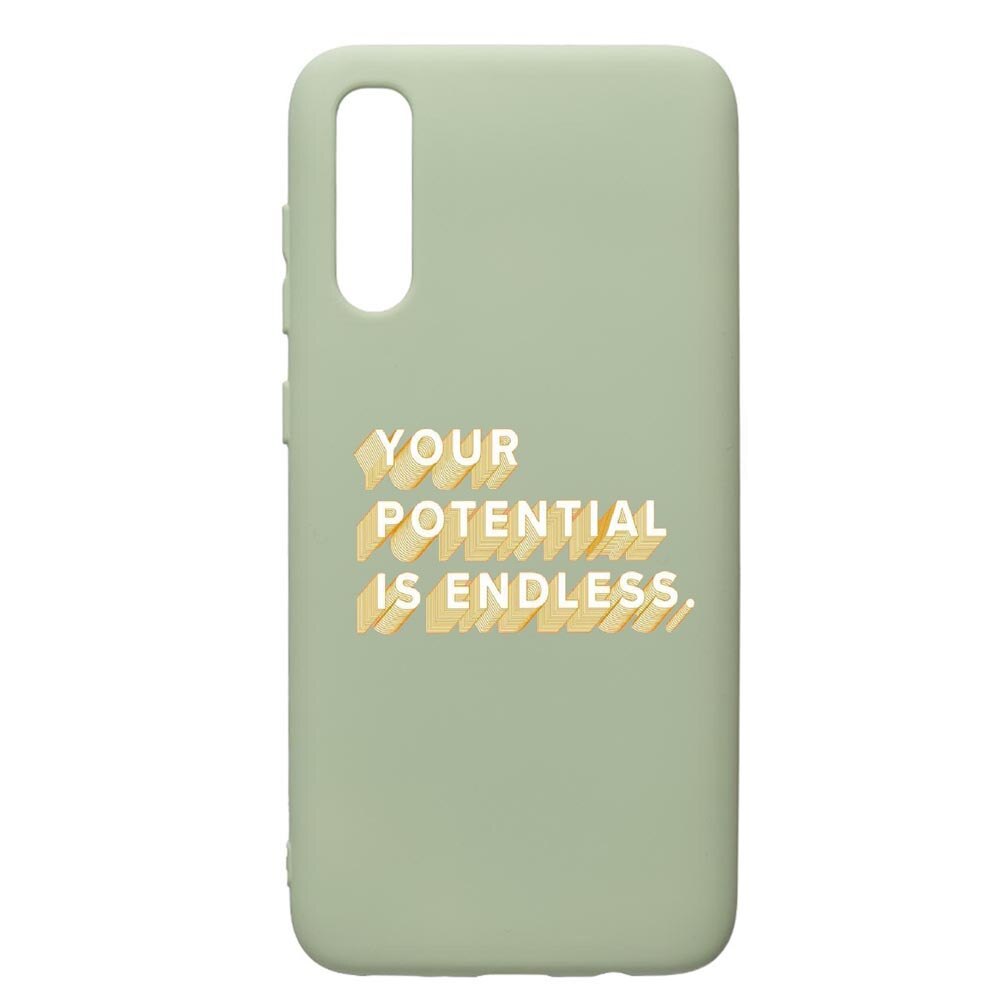 Husa de protectie Samsung Galaxy A70, Endless, silicon, cu interiorul din material textil, protectie camera, Beryl, PGR484
